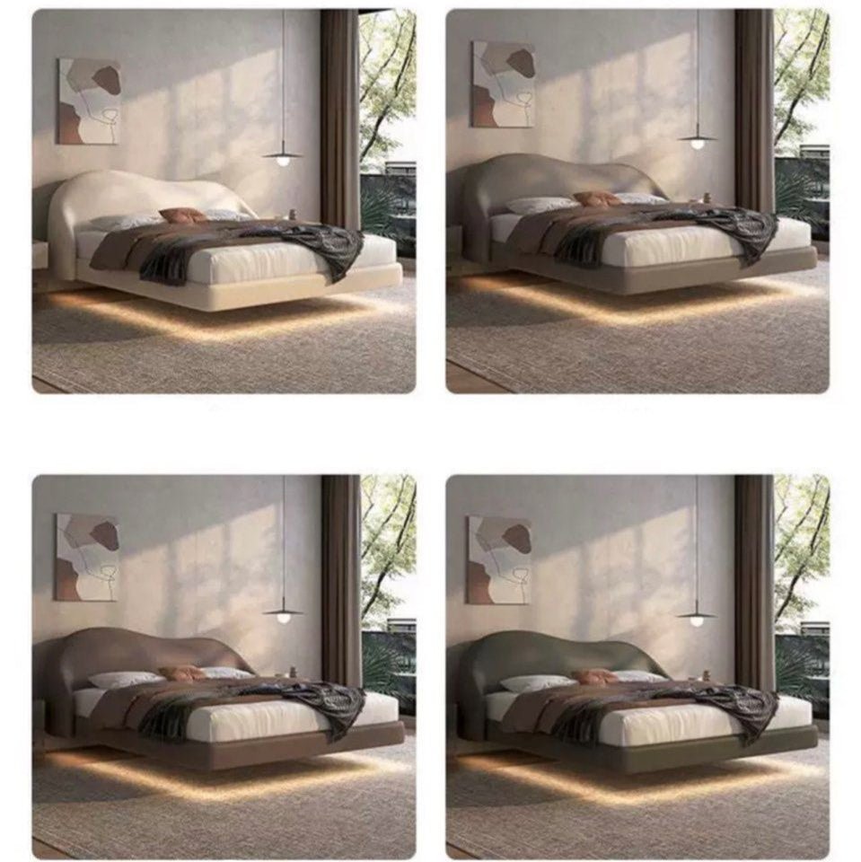 Luxeo Floating Leather LED Bedframe - Exclusivia