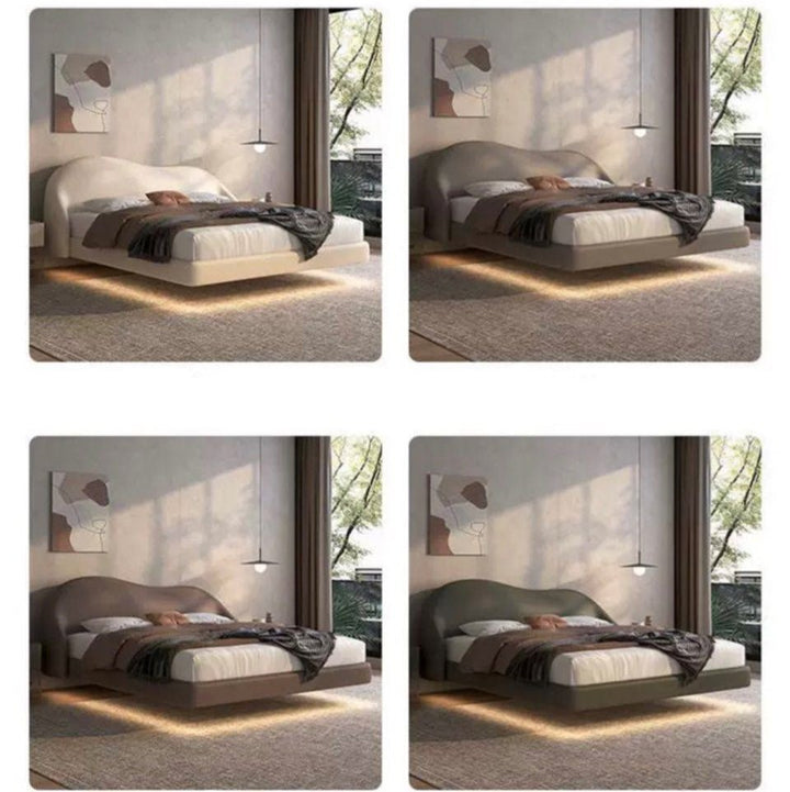 Luxeo Floating Leather LED Bedframe - Exclusivia