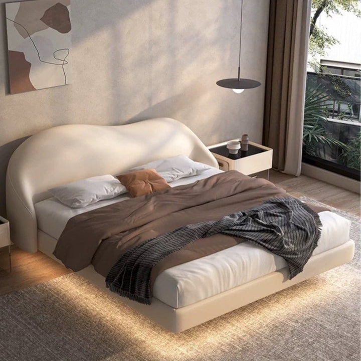 Luxeo Floating Leather LED Bedframe - Exclusivia