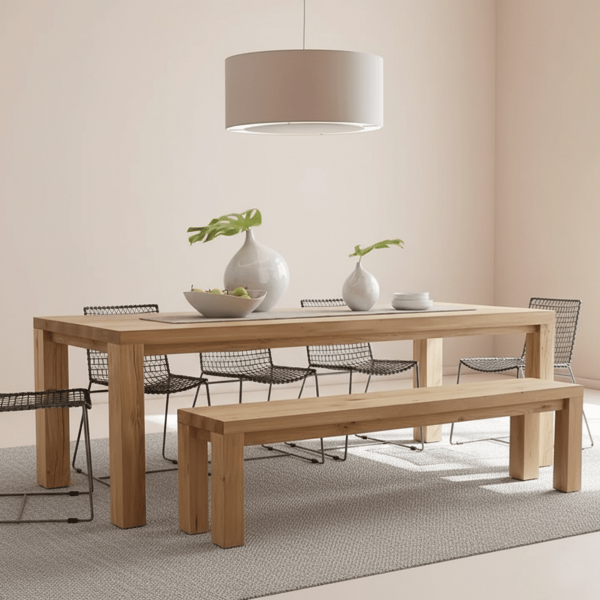MAEVE Scandinavian Solid Wood Dining Table - Exclusivia