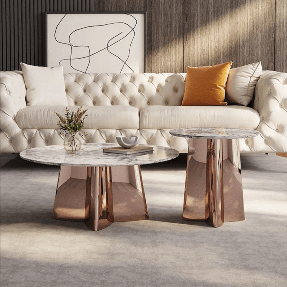 Marbelle Round Marble Coffee Table - Exclusivia