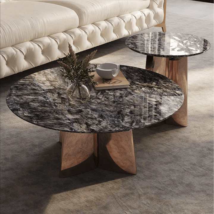 Marbelle Round Marble Coffee Table - Exclusivia