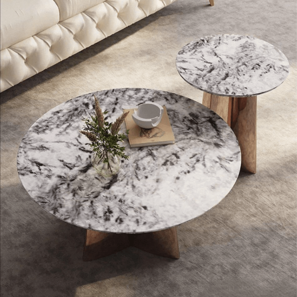 Marbelle Round Marble Coffee Table - Exclusivia