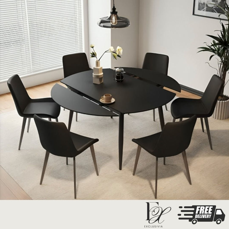 MARLOW Modern Extendable Sintered Stone Dining Table - Exclusivia