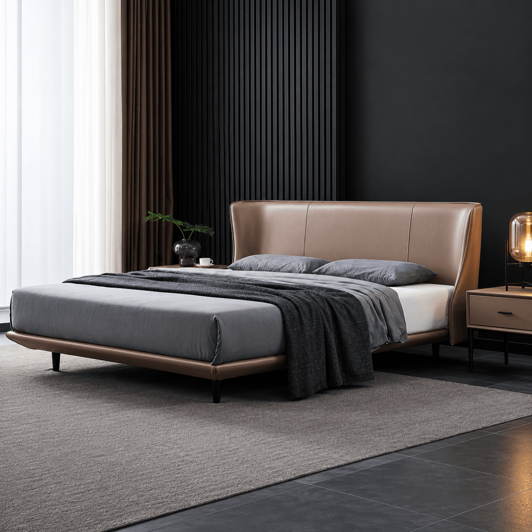 Marlow Modern Leather Bedframe - Exclusivia