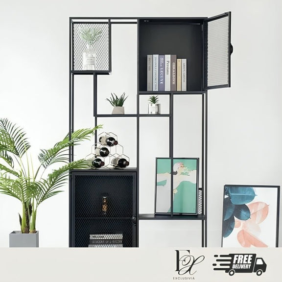 MARVIN Modern Industrial Metal Display Shelf - Exclusivia