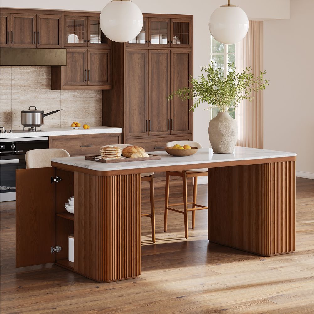 Mavrik Kitchen Island, 213cm - Exclusivia