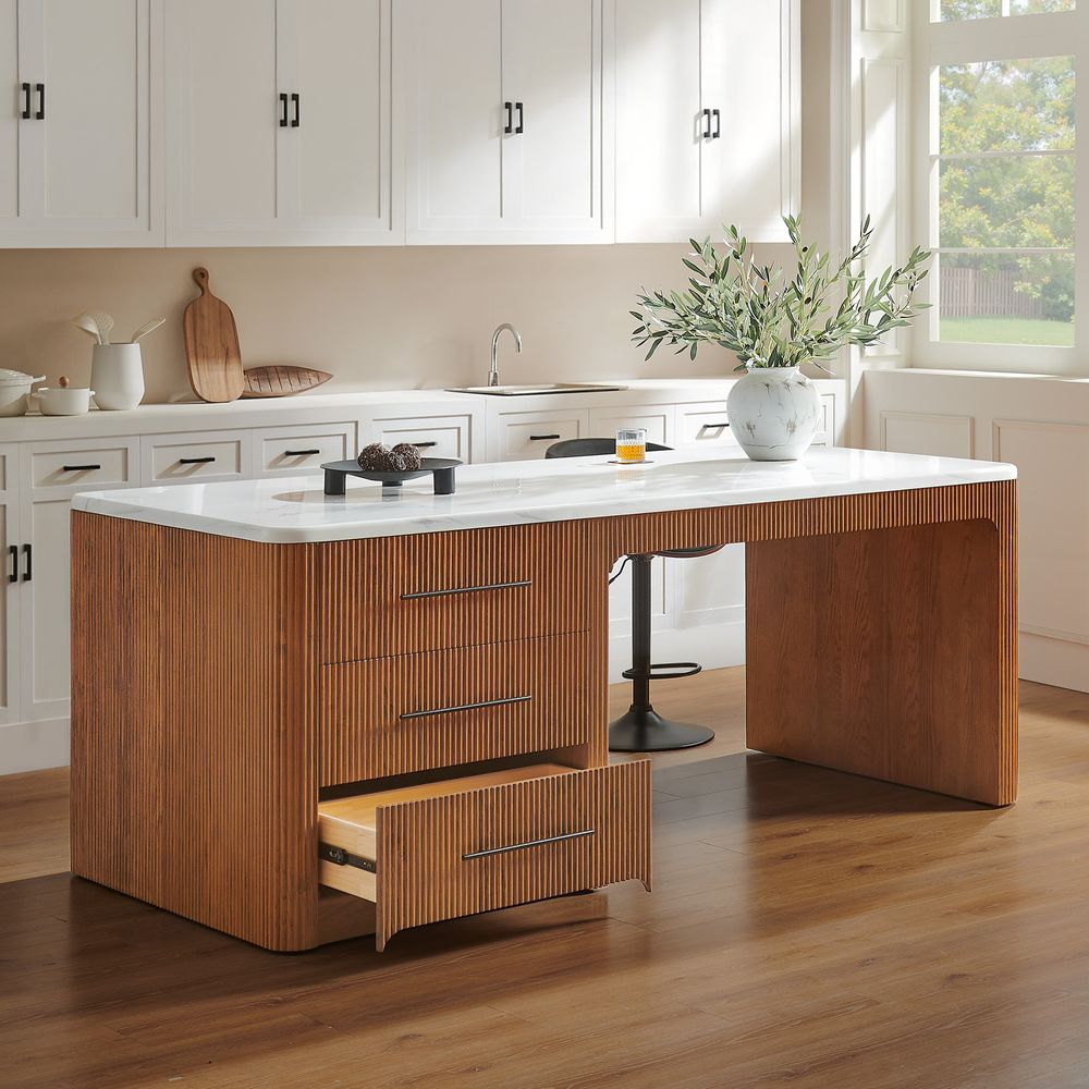 Mavrik Kitchen Island, 230cm - Exclusivia