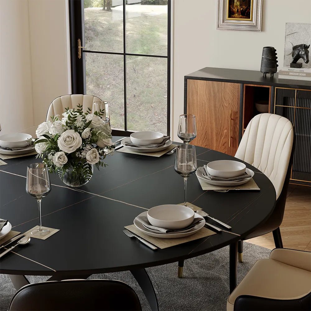 Maxwell Crest Wood Dining Table - Exclusivia