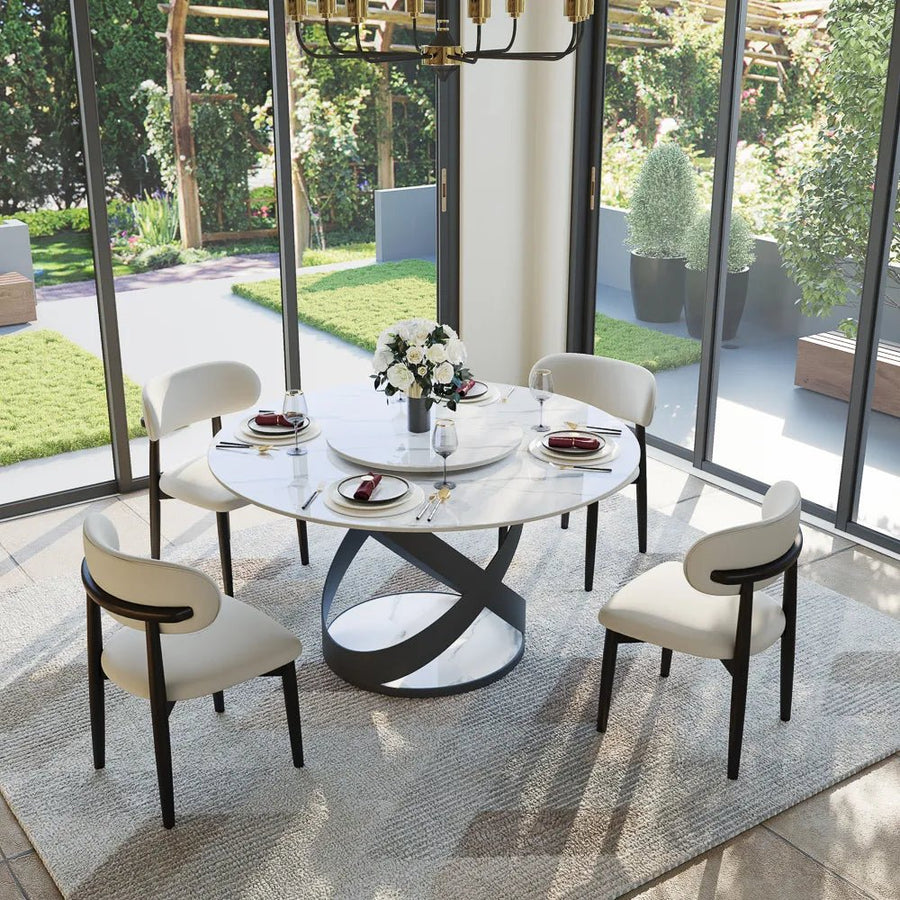 Maxwell Crest Wood Dining Table - Exclusivia