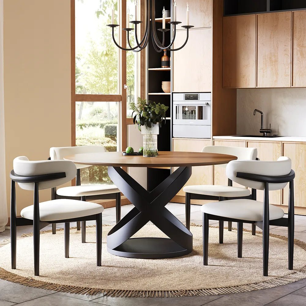 Maxwell Crest Wood Dining Table - Exclusivia