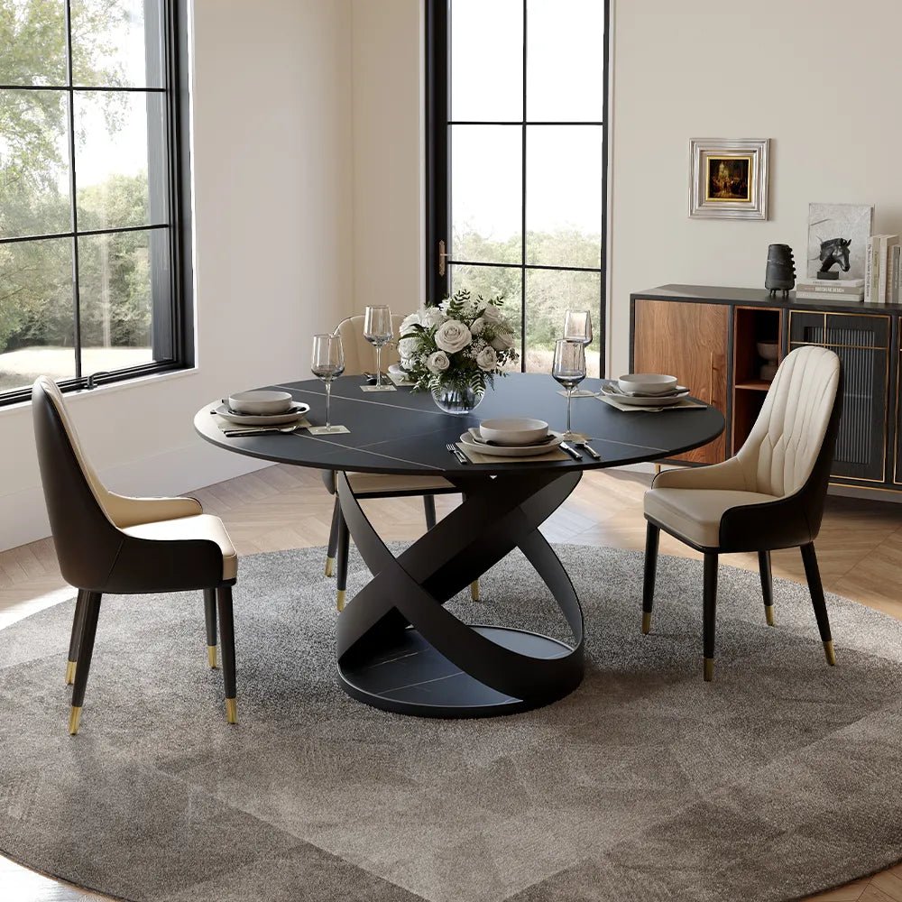 Maxwell Crest Wood Dining Table - Exclusivia