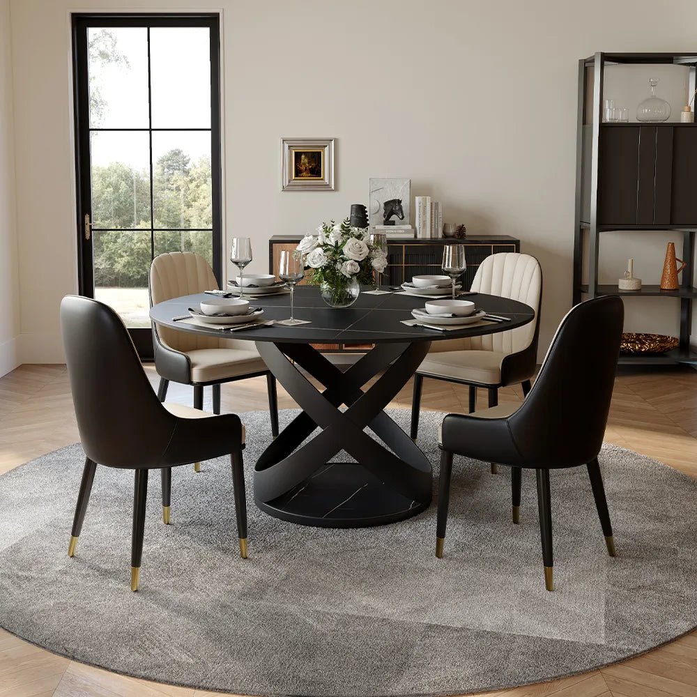 Maxwell Crest Wood Dining Table - Exclusivia