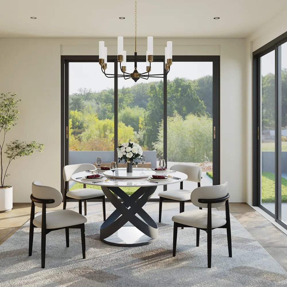 Maxwell Crest Wood Dining Table - Exclusivia