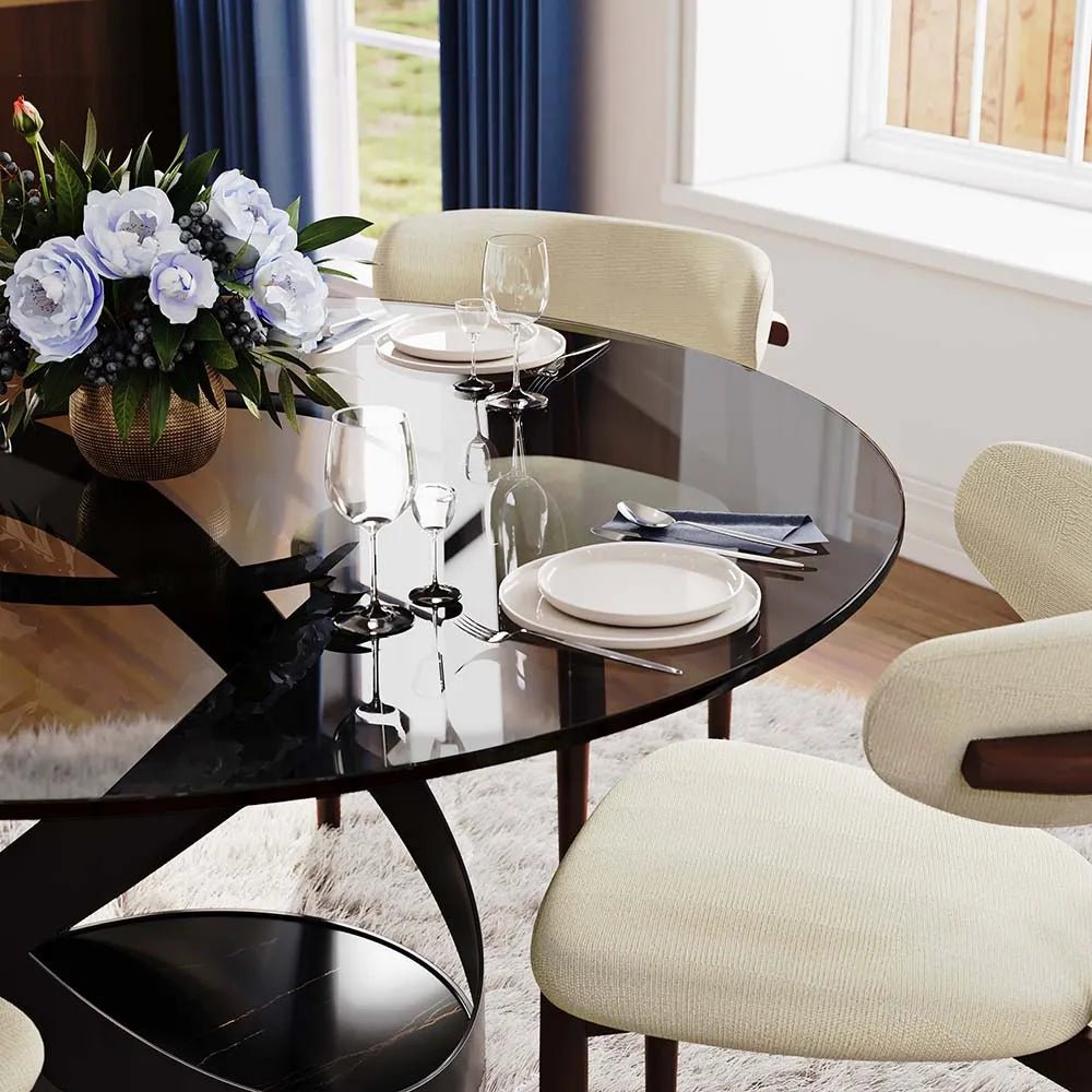 Maxwell Crest Wood Dining Table - Exclusivia