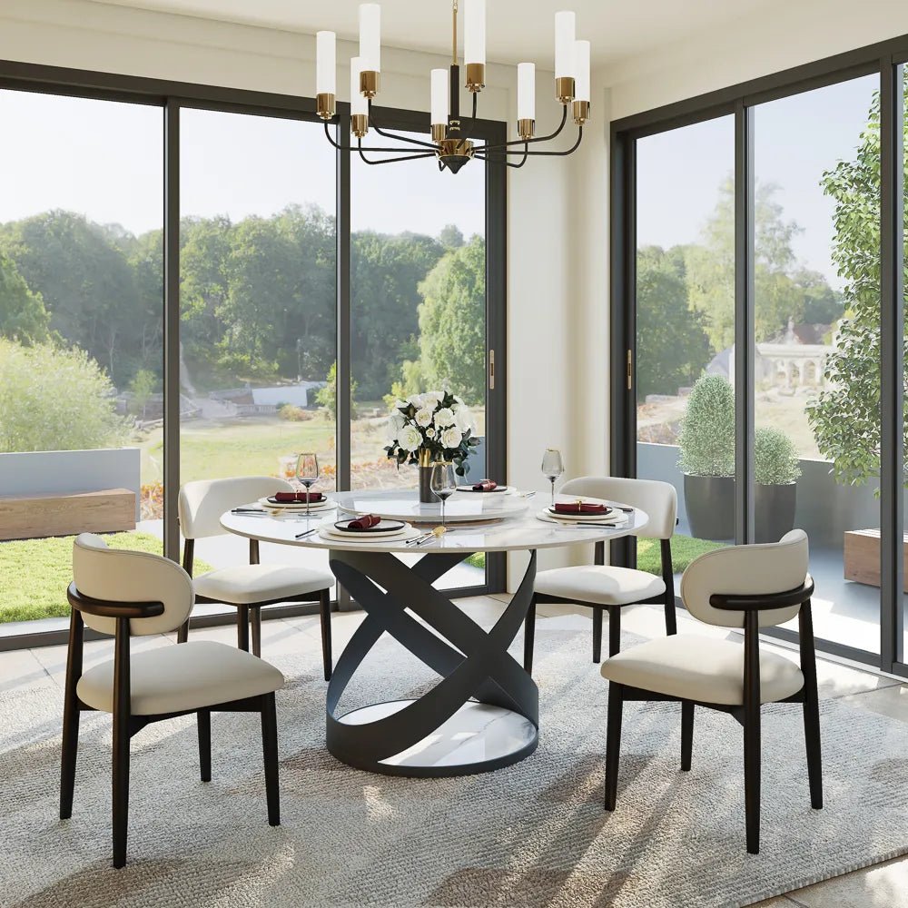 Maxwell Crest Wood Dining Table - Exclusivia