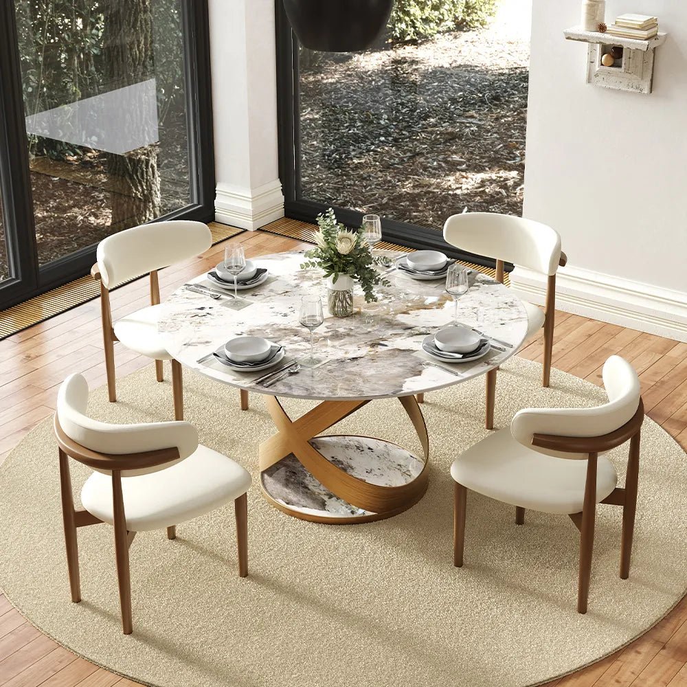 Maxwell Crest Wood Dining Table - Exclusivia