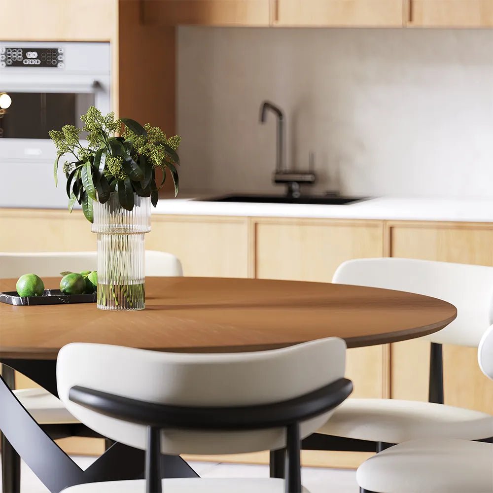 Maxwell Crest Wood Dining Table - Exclusivia