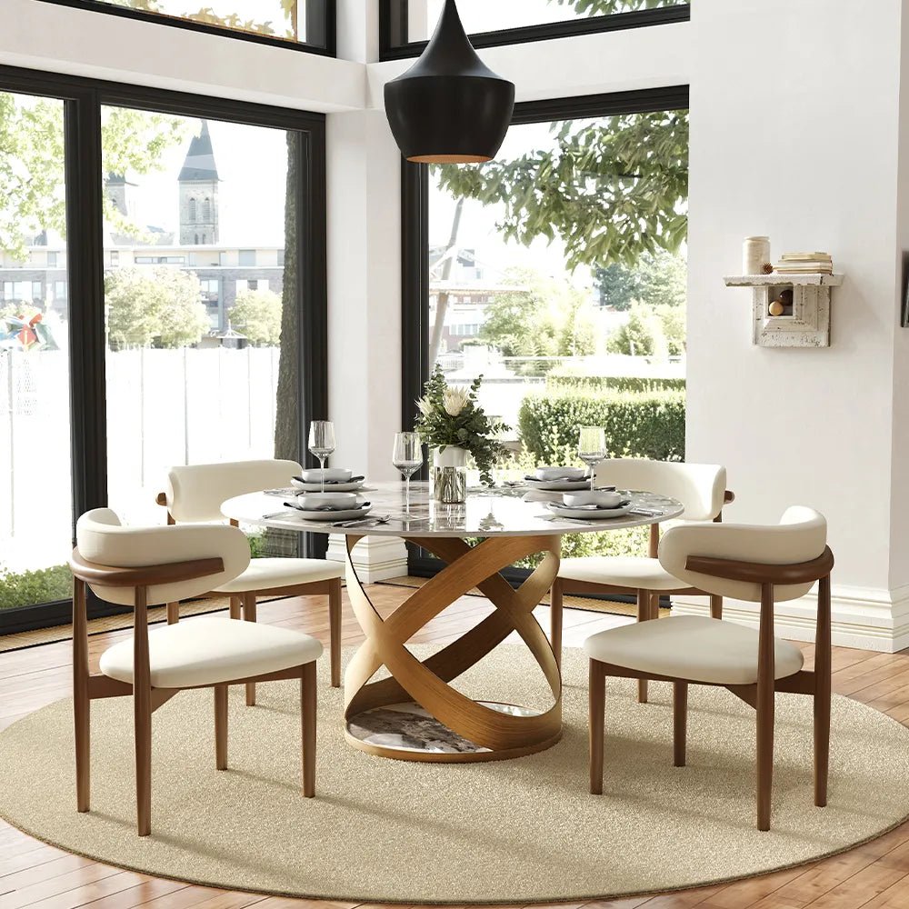 Maxwell Crest Wood Dining Table - Exclusivia