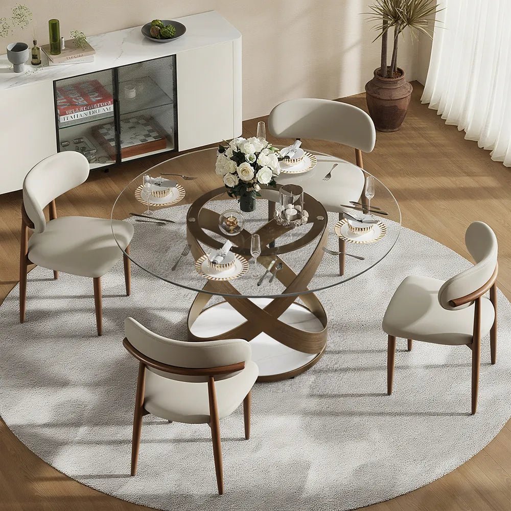 Maxwell Crest Wood Dining Table - Exclusivia