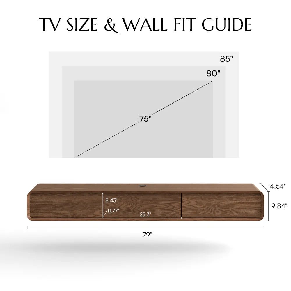 Merrin Minimalist Floating TV Stand - Exclusivia
