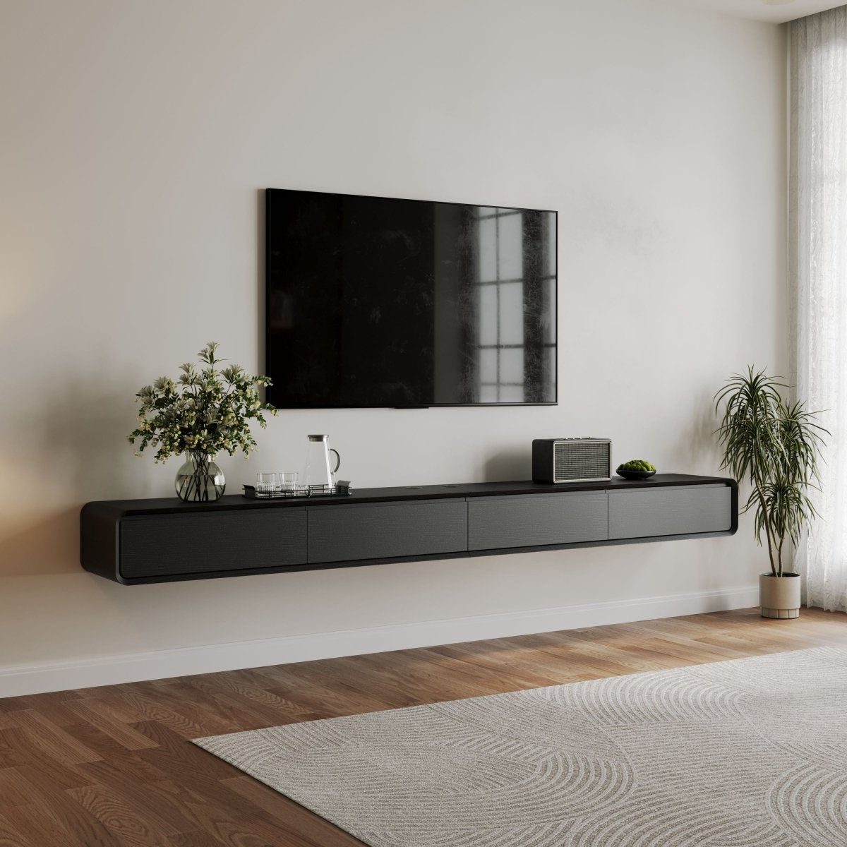 Merrin Minimalist Floating TV Stand - Exclusivia