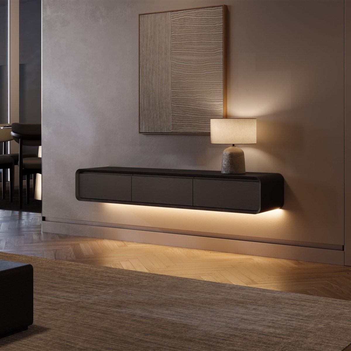 Merrin Minimalist Floating TV Stand - Exclusivia