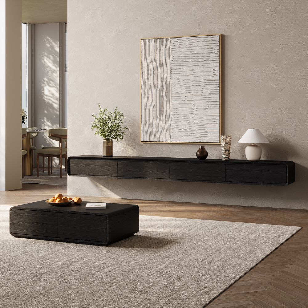 Merrin Minimalist Floating TV Stand - Exclusivia