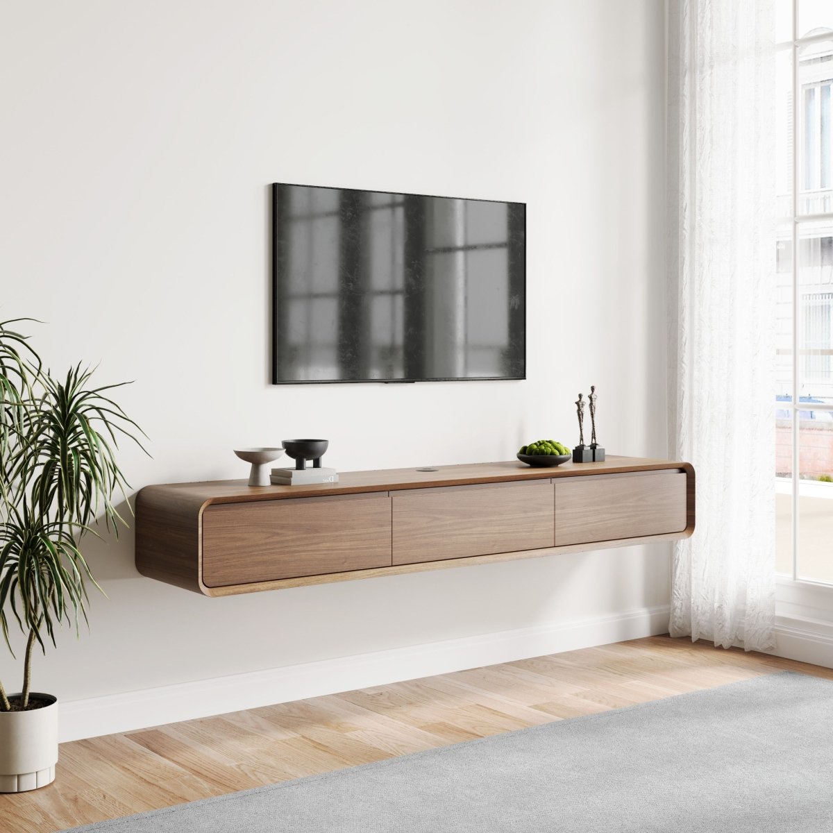 Merrin Minimalist Floating TV Stand - Exclusivia