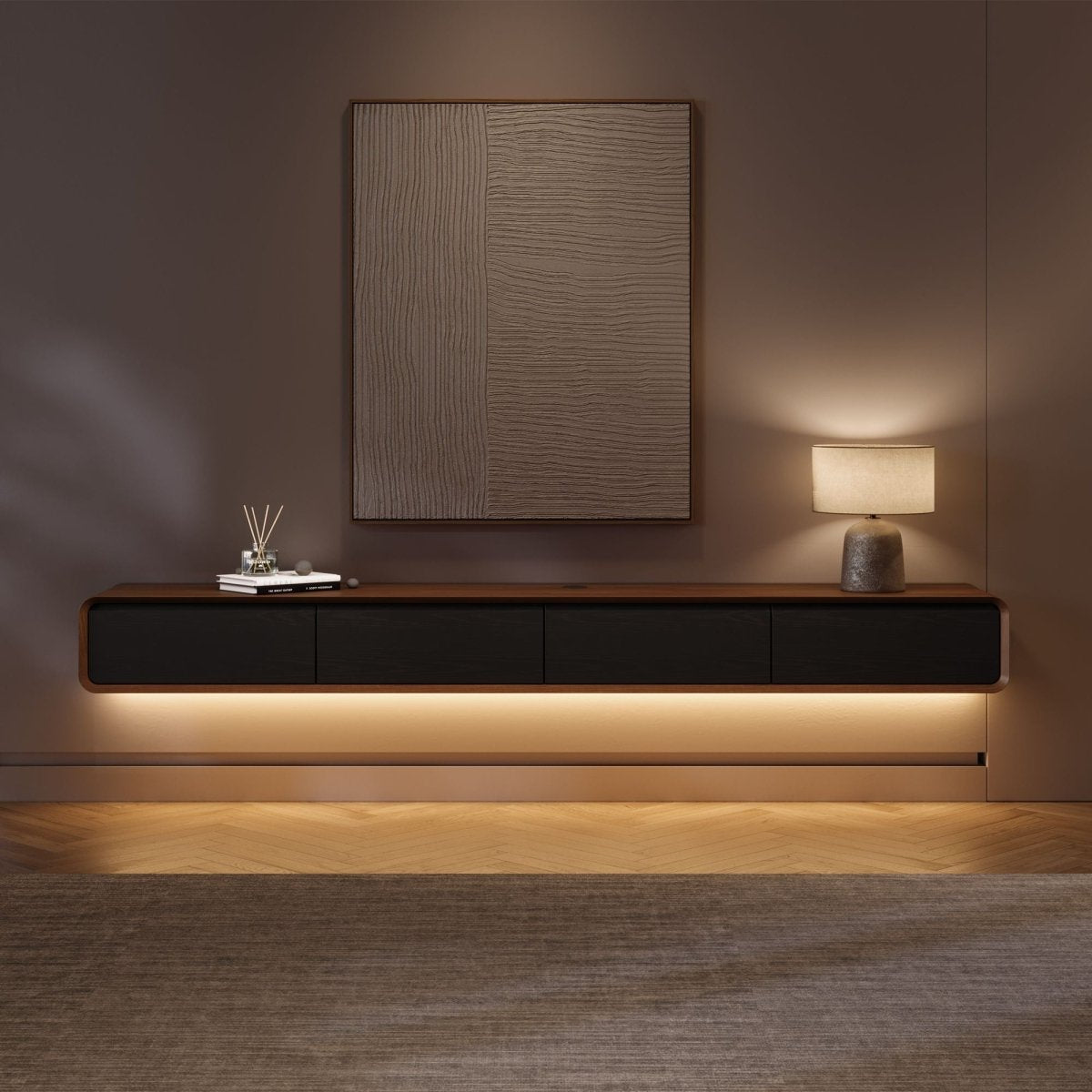 Merrin Minimalist Floating TV Stand - Exclusivia