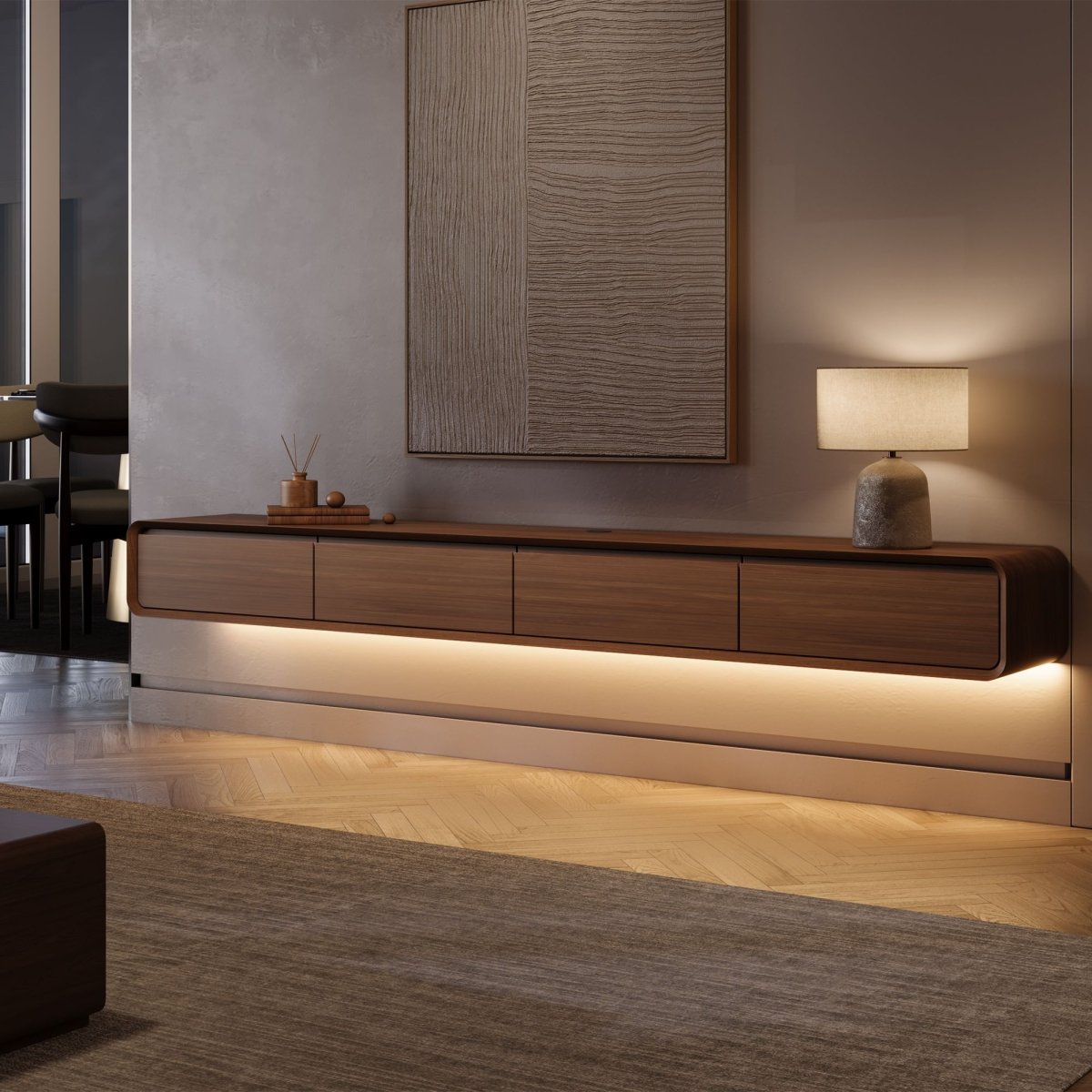 Merrin Minimalist Floating TV Stand - Exclusivia