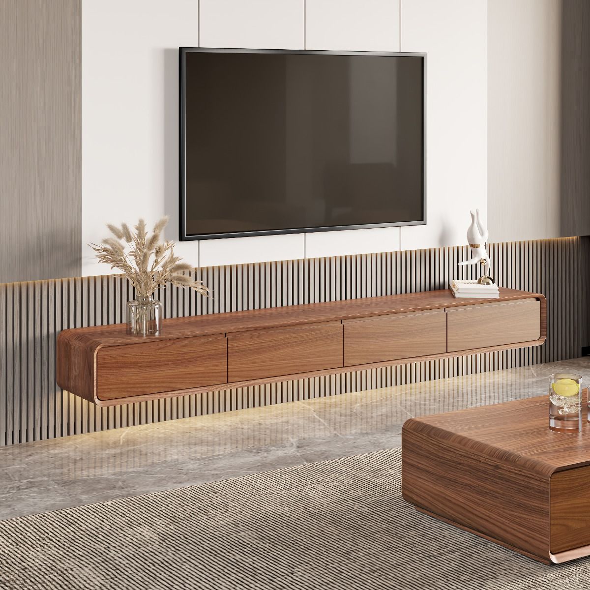 Merrin Minimalist Floating TV Stand - Exclusivia