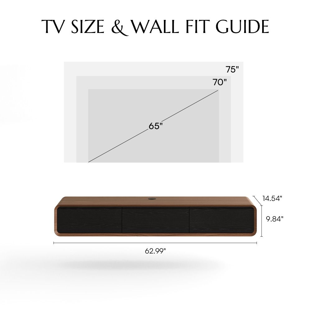 Merrin Minimalist Floating TV Stand - Exclusivia