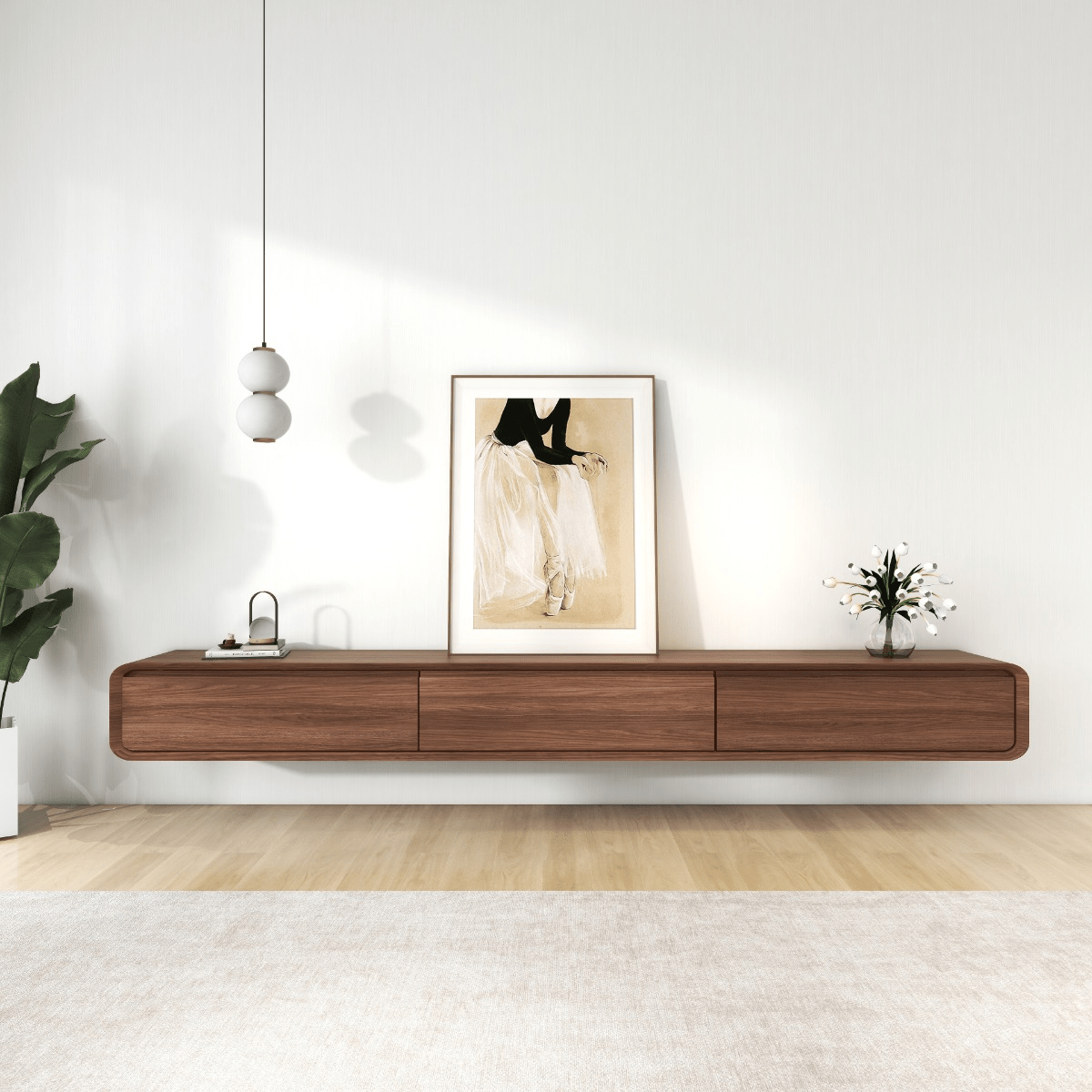 Merrin Minimalist Floating TV Stand - Exclusivia