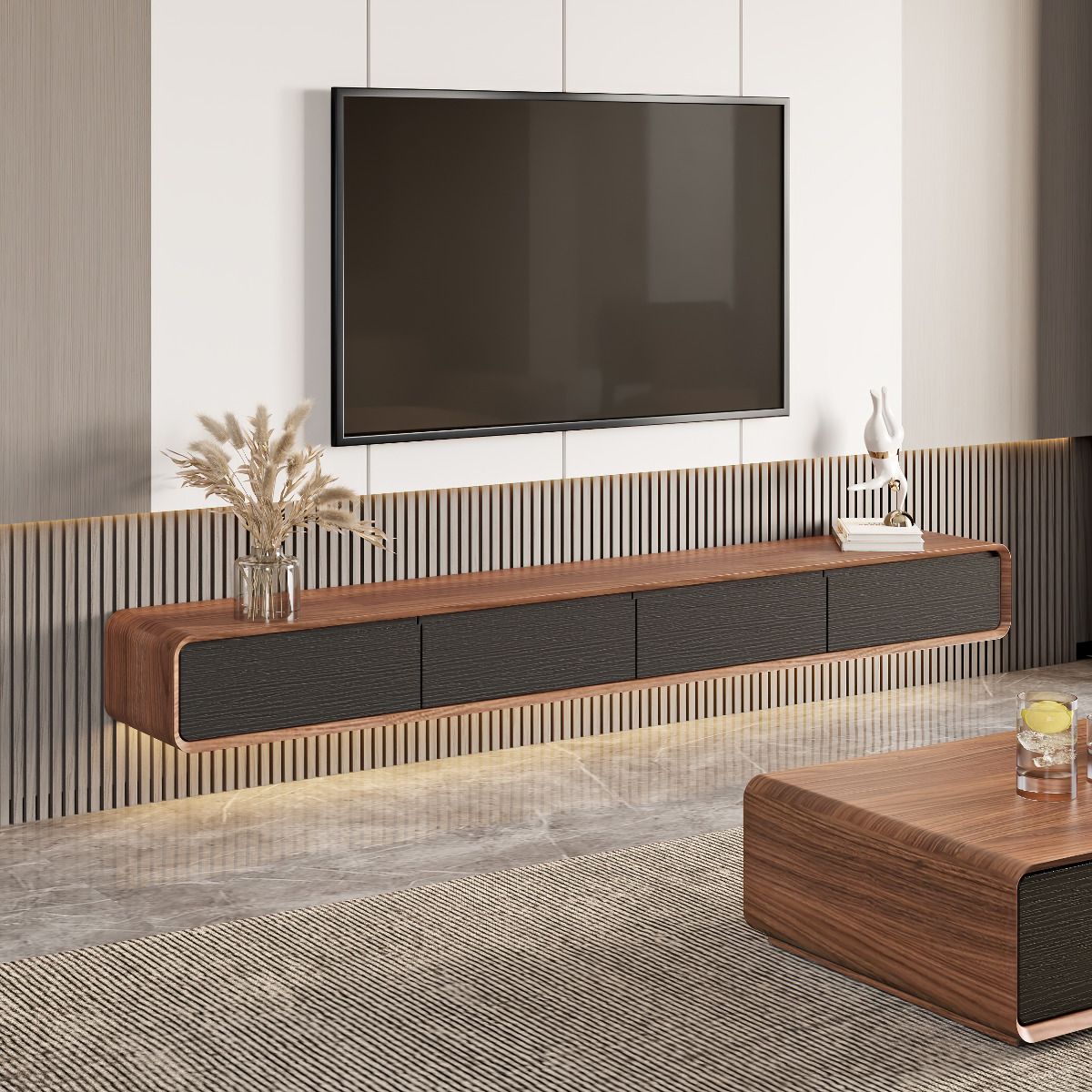 Merrin Minimalist Floating TV Stand - Exclusivia