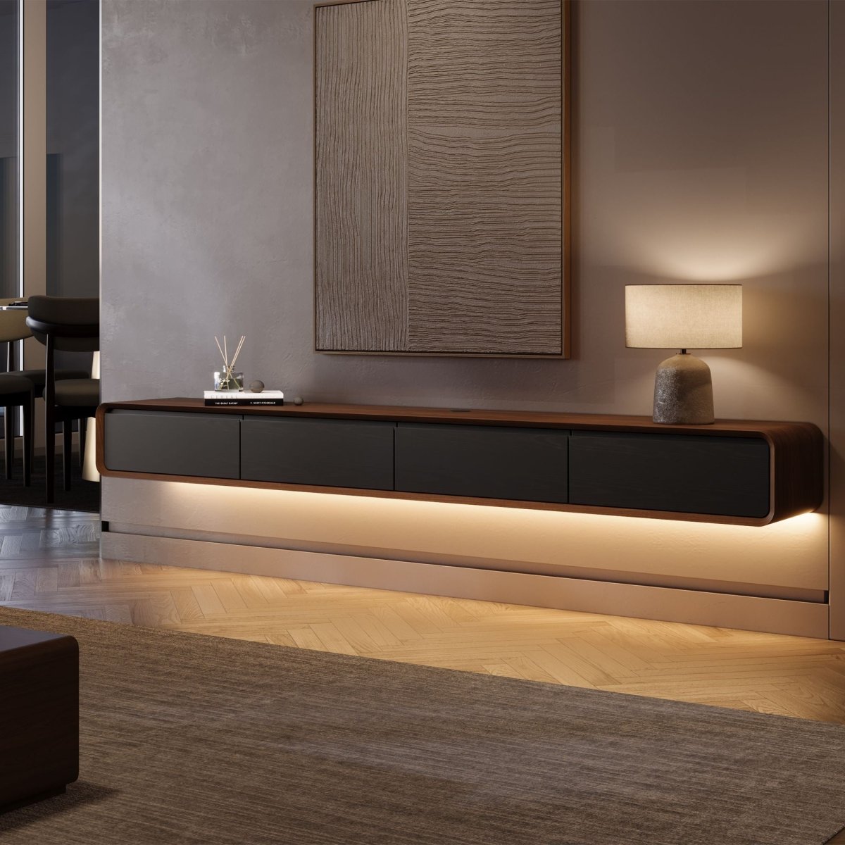 Merrin Minimalist Floating TV Stand - Exclusivia