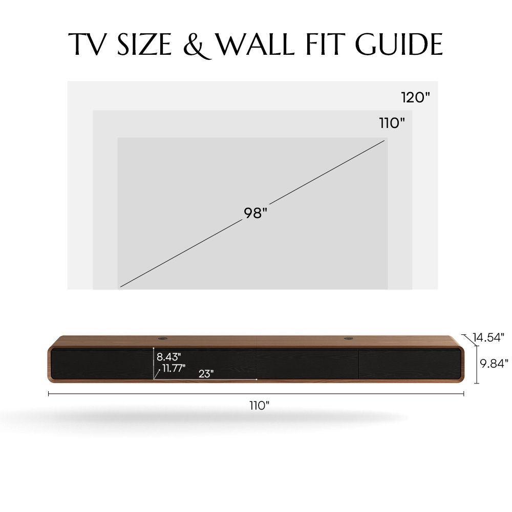 Merrin Minimalist Floating TV Stand - Exclusivia