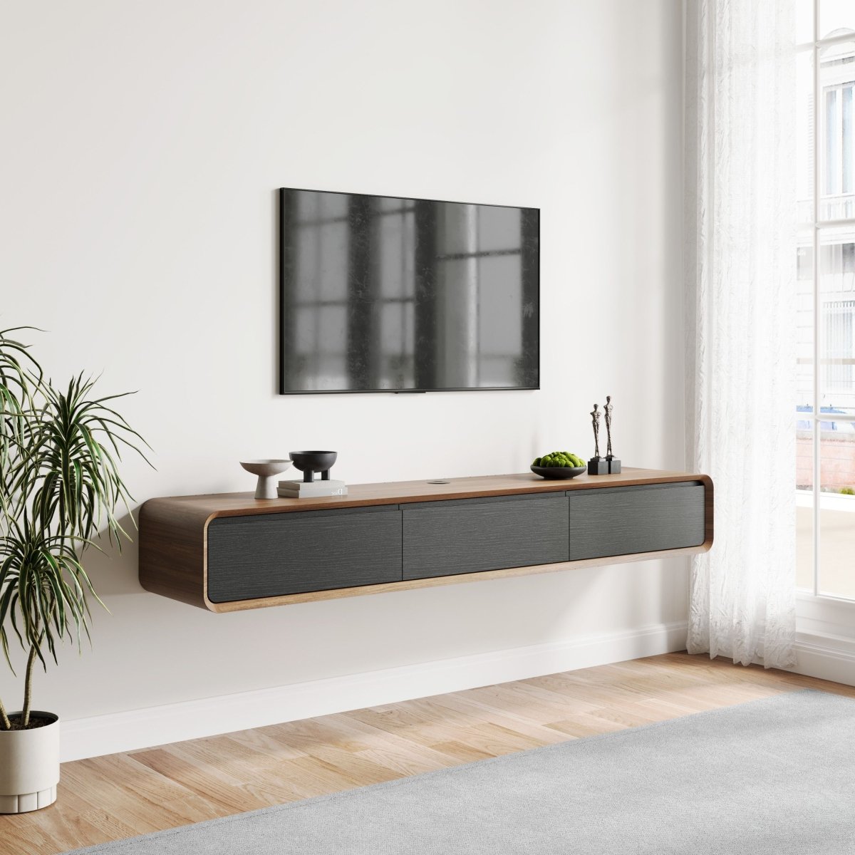 Merrin Minimalist Floating TV Stand - Exclusivia