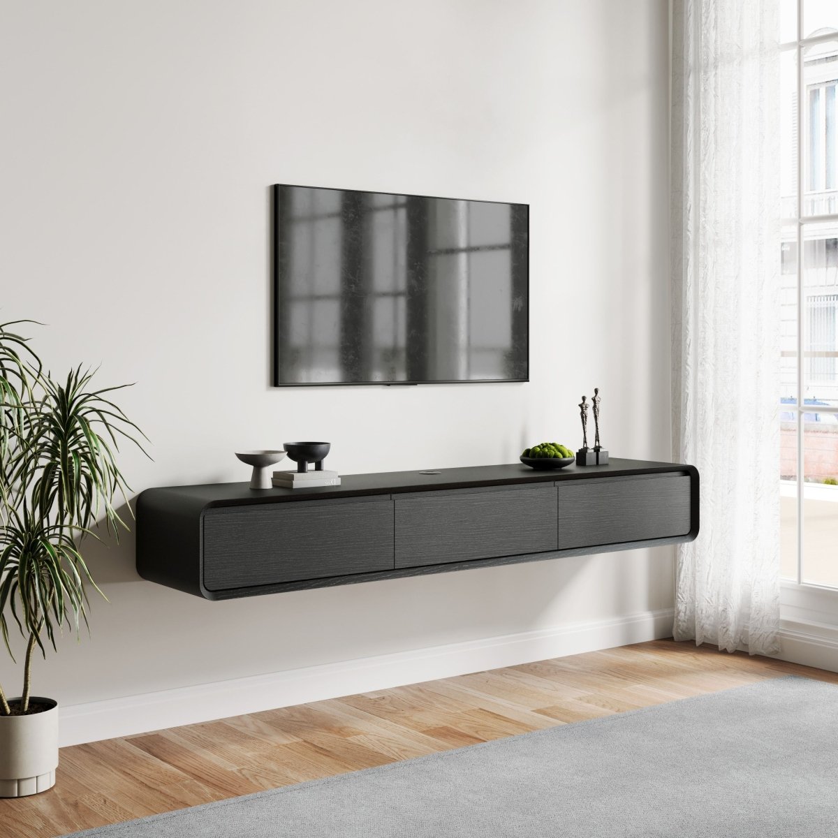 Merrin Minimalist Floating TV Stand - Exclusivia