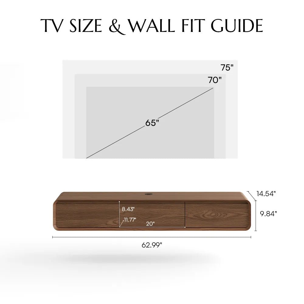 Merrin Minimalist Floating TV Stand - Exclusivia