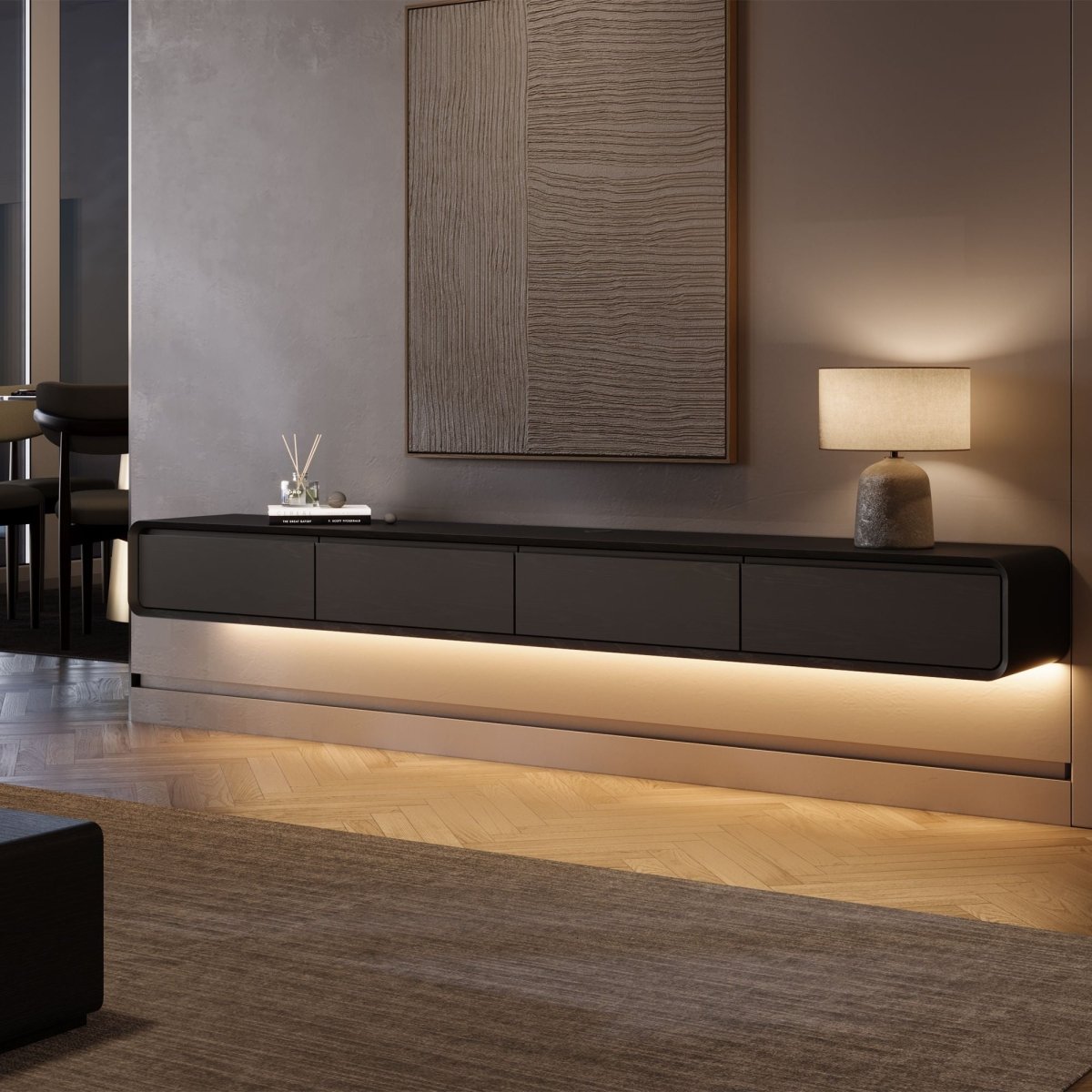 Merrin Minimalist Floating TV Stand - Exclusivia