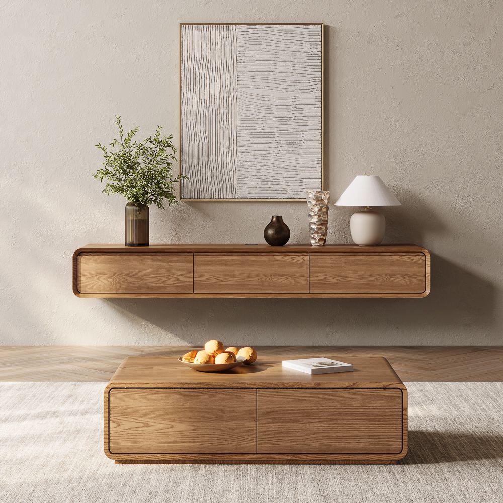 Merrin Minimalist Floating TV Stand - Exclusivia