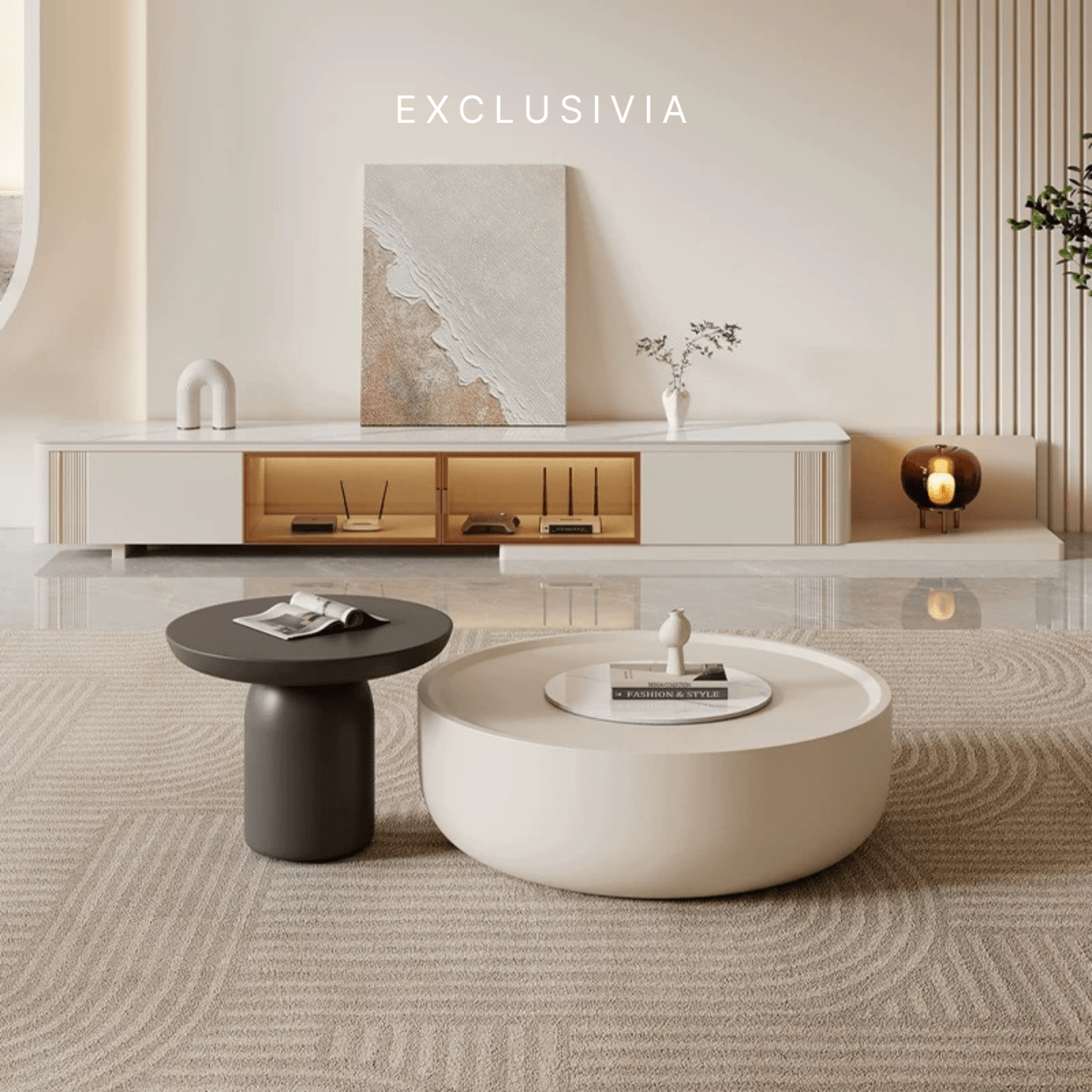 MILANO Extendable TV Console & Coffee Table Set - Exclusivia