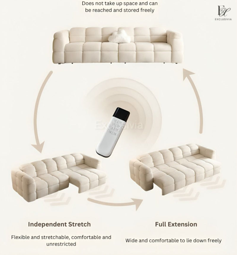 MILER Modern Electric Motorised Boucle Sofa - Exclusivia