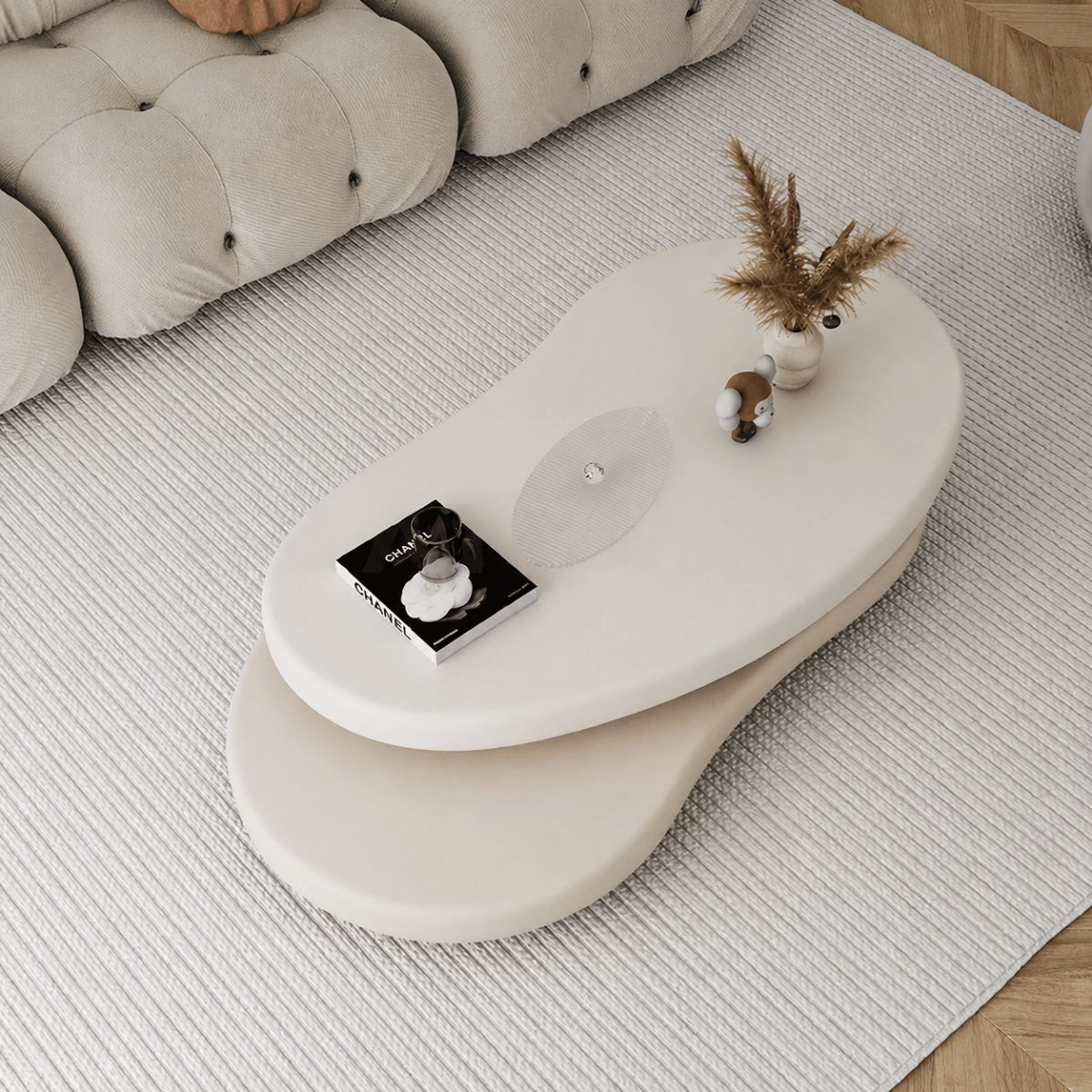 Moku Japandi Swivel Coffee Table - Exclusivia