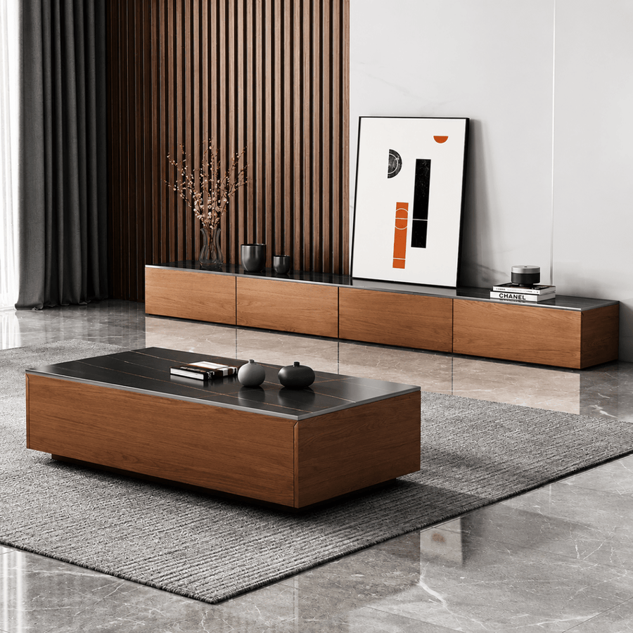 Monolith Solid Wood TV Console - Exclusivia