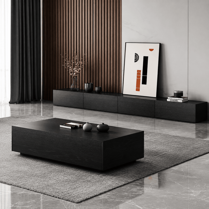 Monolith Solid Wood TV Console - Exclusivia