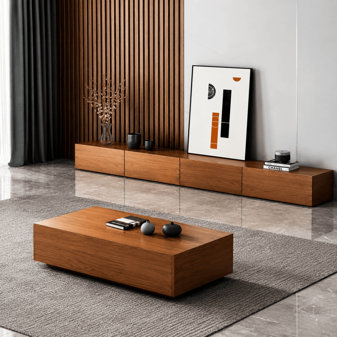 Monolith Solid Wood TV Console - Exclusivia
