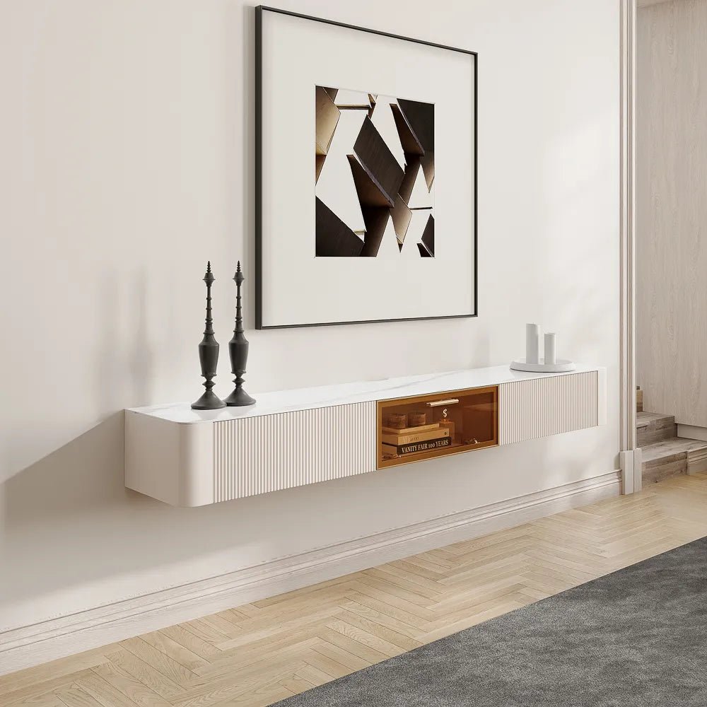 Montreux 180 cm Floating Stone Media Console - Exclusivia