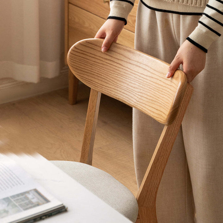 Mora Scandinavian Oak Wood Dining Chair - Exclusivia